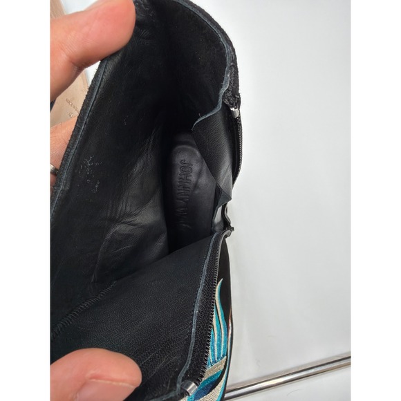 Johnny Was Embroidered Ankle Boots Womens Bird Floral Western Style Heel Size 40 - Picture 9 of 10